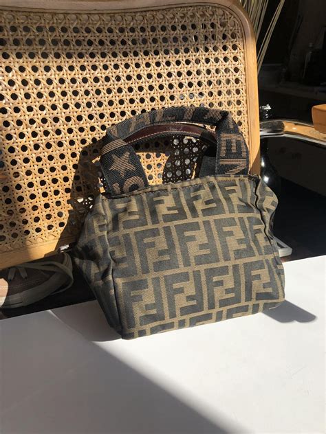 fendi small zucca jacquard bag|Fendi zucca bag vintage.